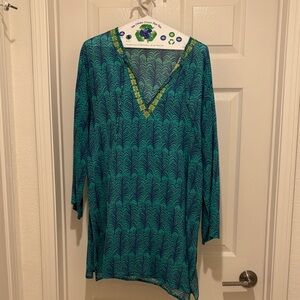 Green Patterned Women's Bikini Cover-Up